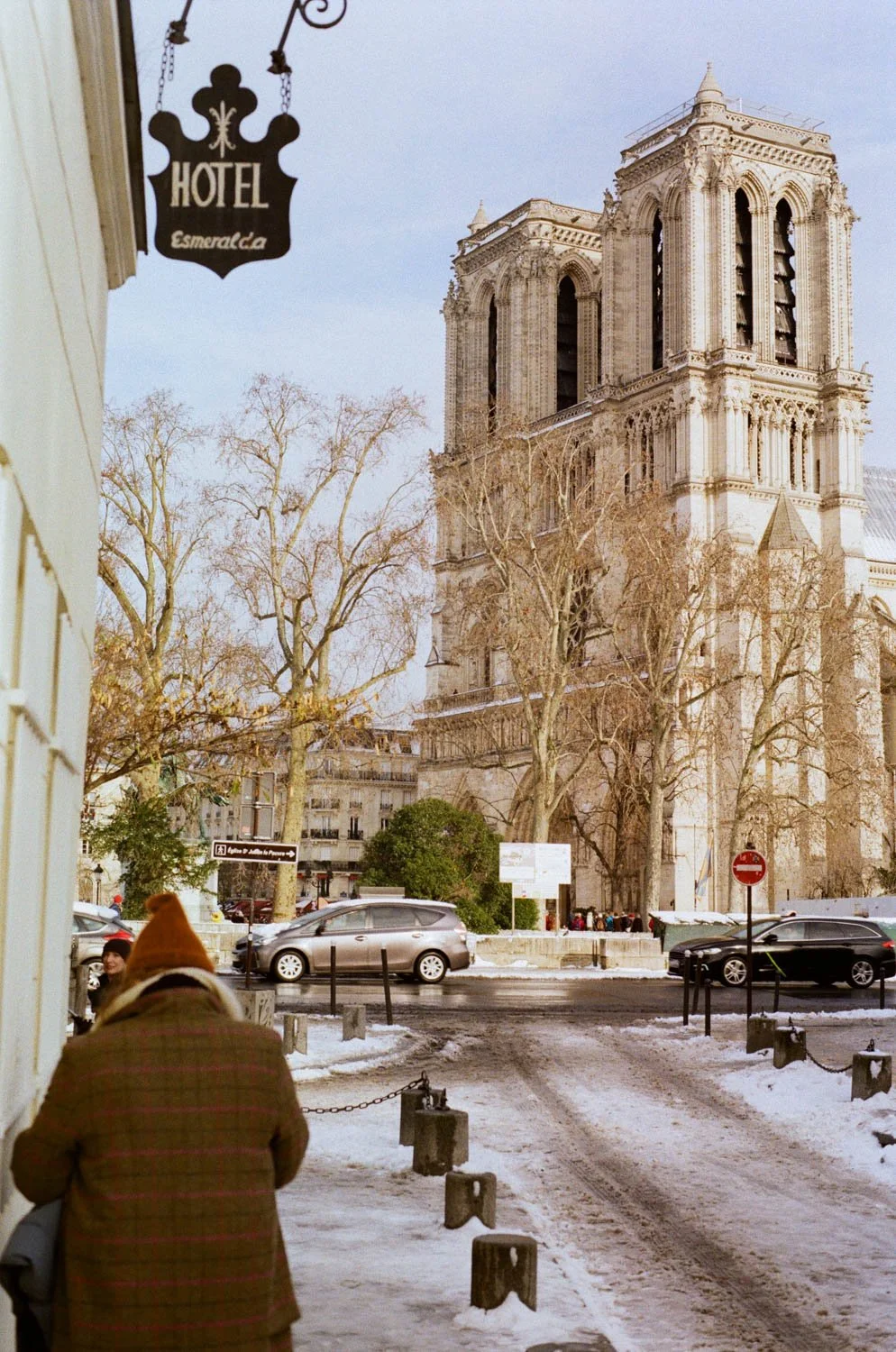 Notre Dame view, snow