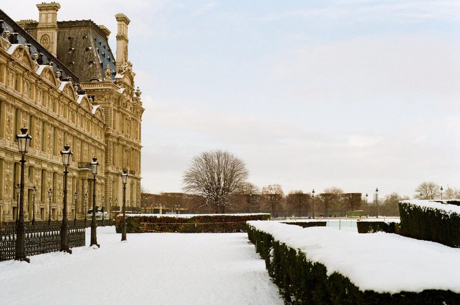 Tuileries and snow