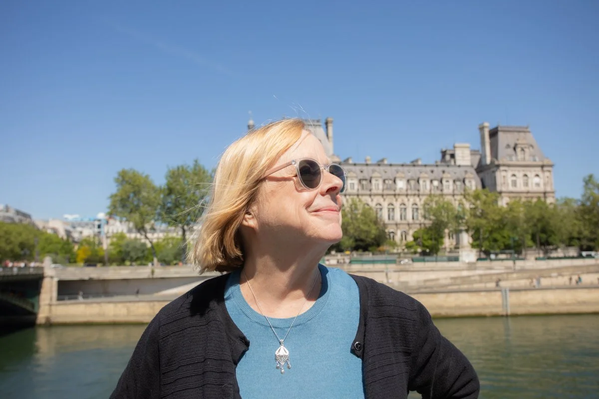 Woman portrait Seine Paris
