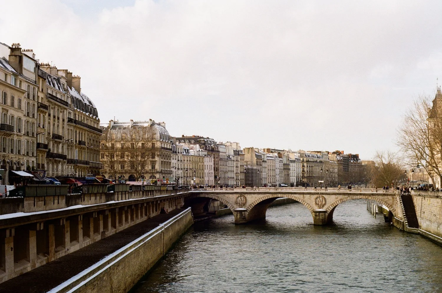 Right bank of Paris and Seine