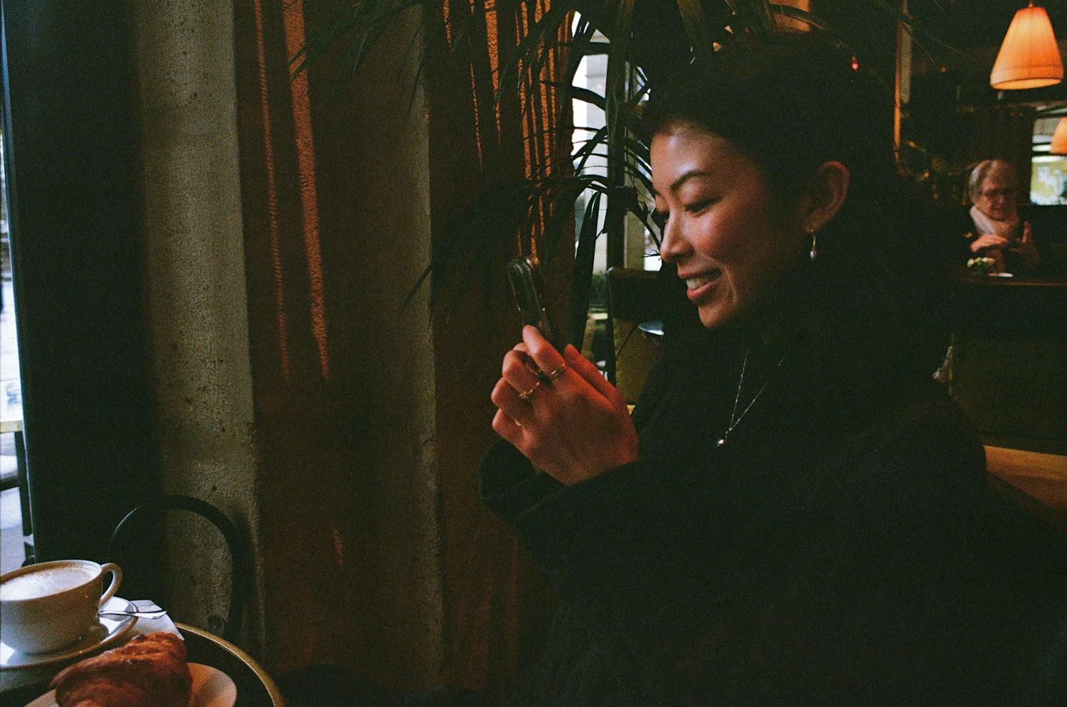 Woman portrait at café near Tuileries, Paris