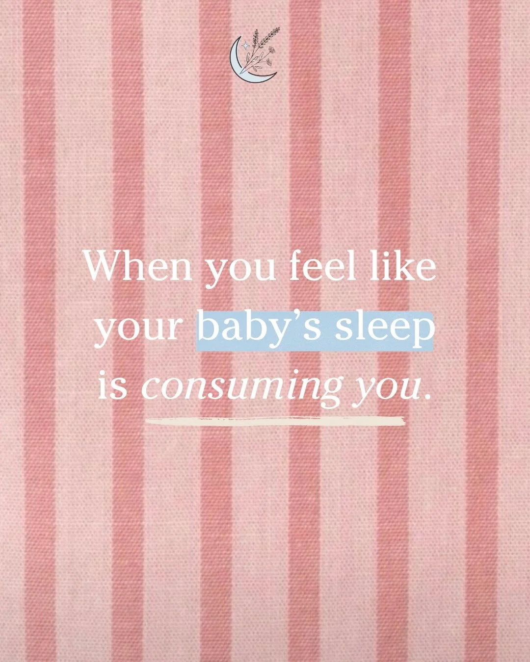 If your baby&rsquo;s sleep has been taking up more space in your mind than you&rsquo;d like&hellip; you&rsquo;re not alone. 

There&rsquo;s so much messaging out there that sleep should look a certain way &mdash; 
And when it doesn&rsquo;t? It can fe