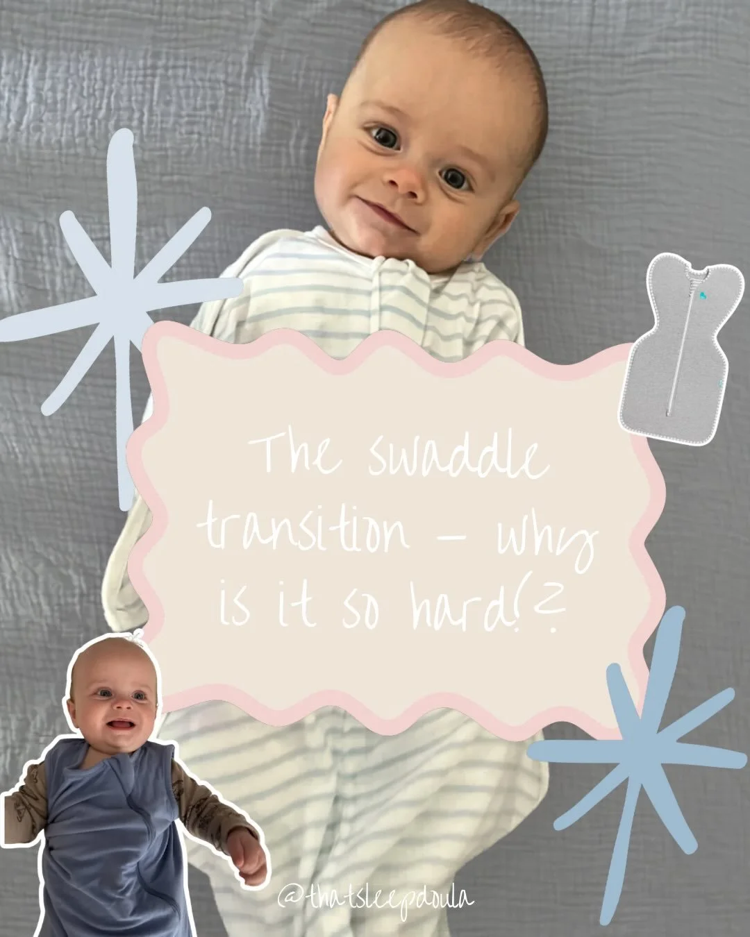 In the swaddle transition trenches? 🙃