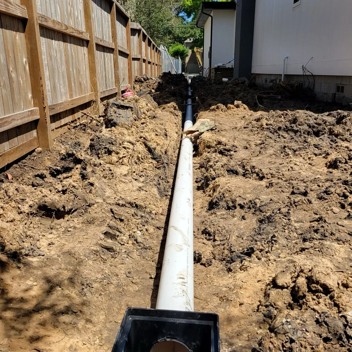 Drainage job completed in the Houston area for a new build 🪄 Let us know if you need drains on your next job.