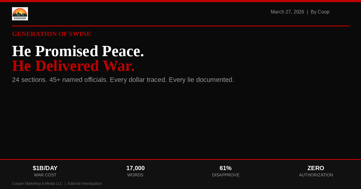 OPERATION EPIC FURY - AN AMERICAN RECKONING