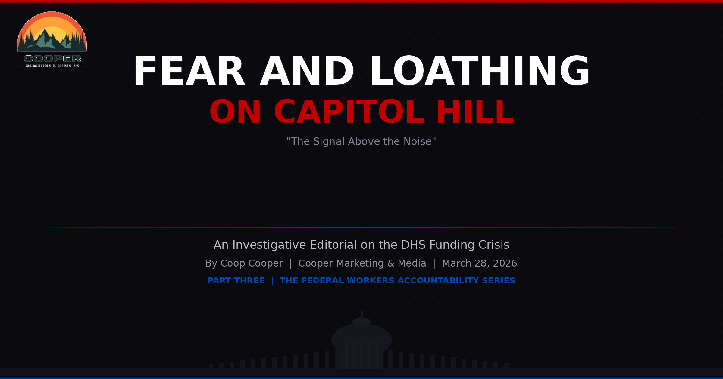 FEAR AND LOATHING ON CAPITOL HILL