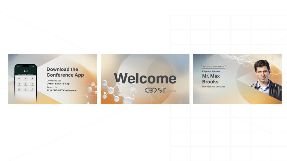Graphic Stills for Triptych Passive Animated Welcome Screens