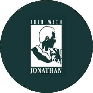 Logo with a silhouette of a man and the text 'Join with Jonathan'.