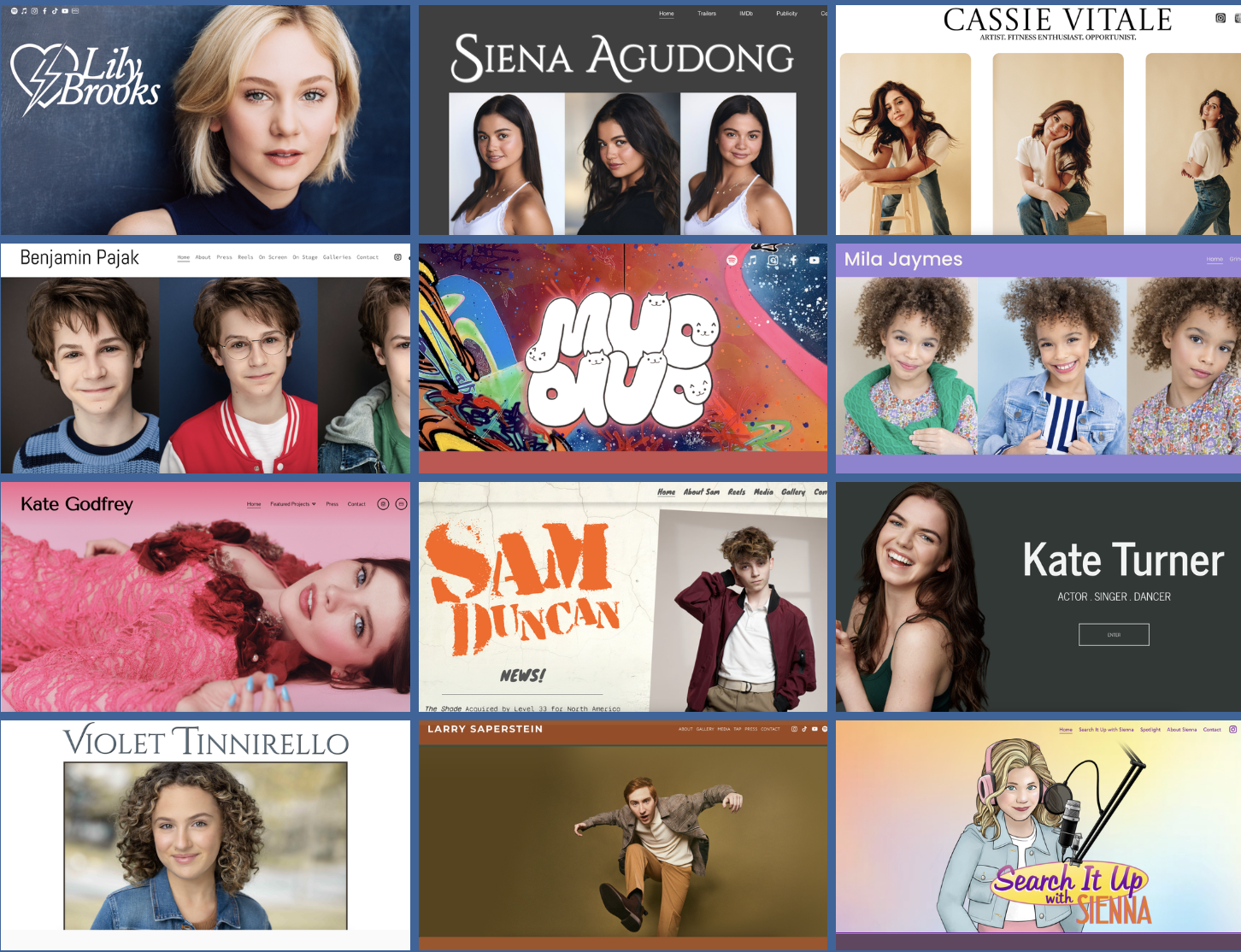 Clapperboard with the words 'Church of the City NYC' written on it, held by a person with teal nails and a leopard print sleeve, against a plain background.