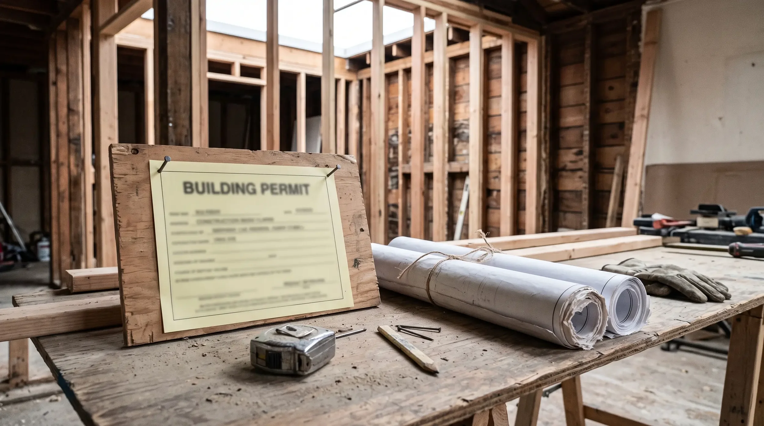 A building permit and plan review comments on site during an ordinance or law coverage claim