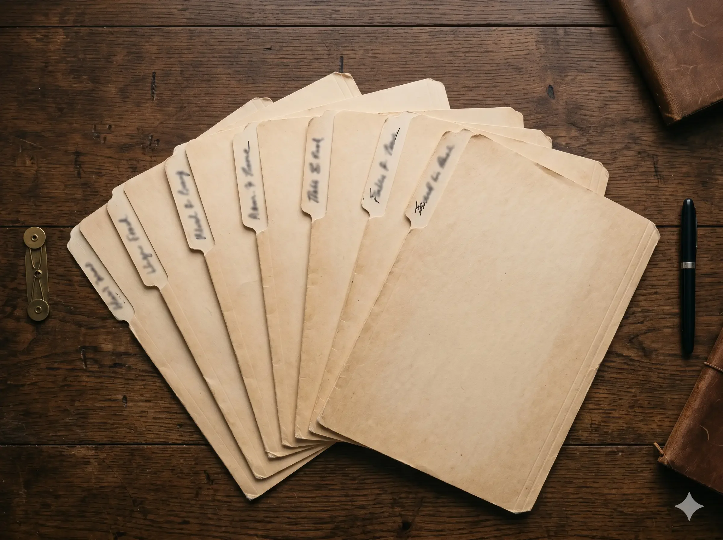Row of fanned-out claim files representing the seven common insurance denial tactics