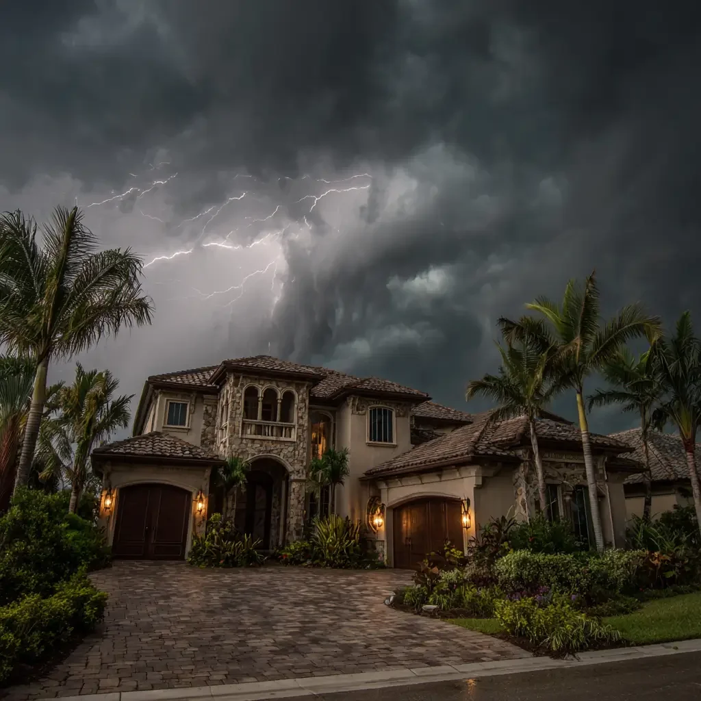 Public adjuster in Naples, FL inspecting hurricane damage