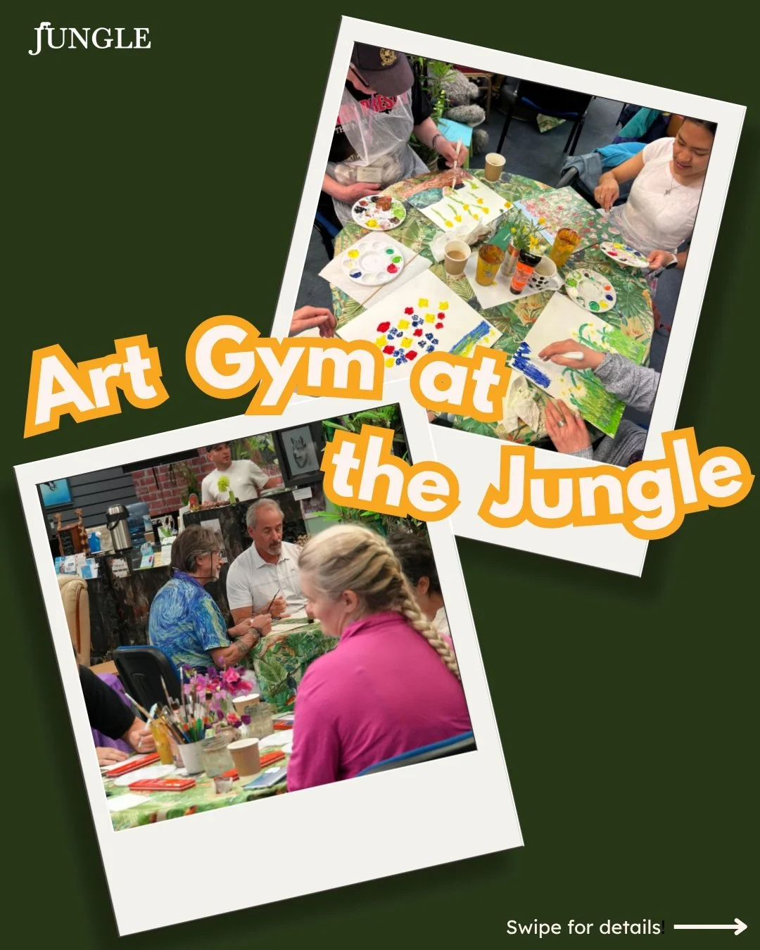 We love our Friday Art Gym!

Every Friday we gather together to do some art. It's a special time to make new friends and create something beautiful. 

Never tried before? Join us this week! We believe everyone is an artist and everyone is welcome.

E