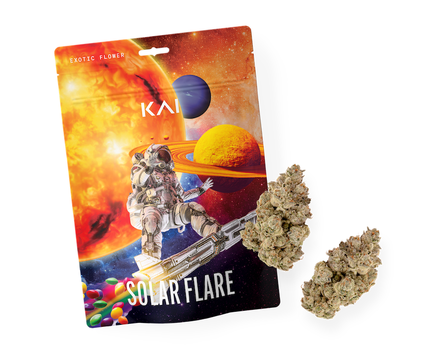 KAI Cultivation Solar Flare sativa strain pre-pack and flower