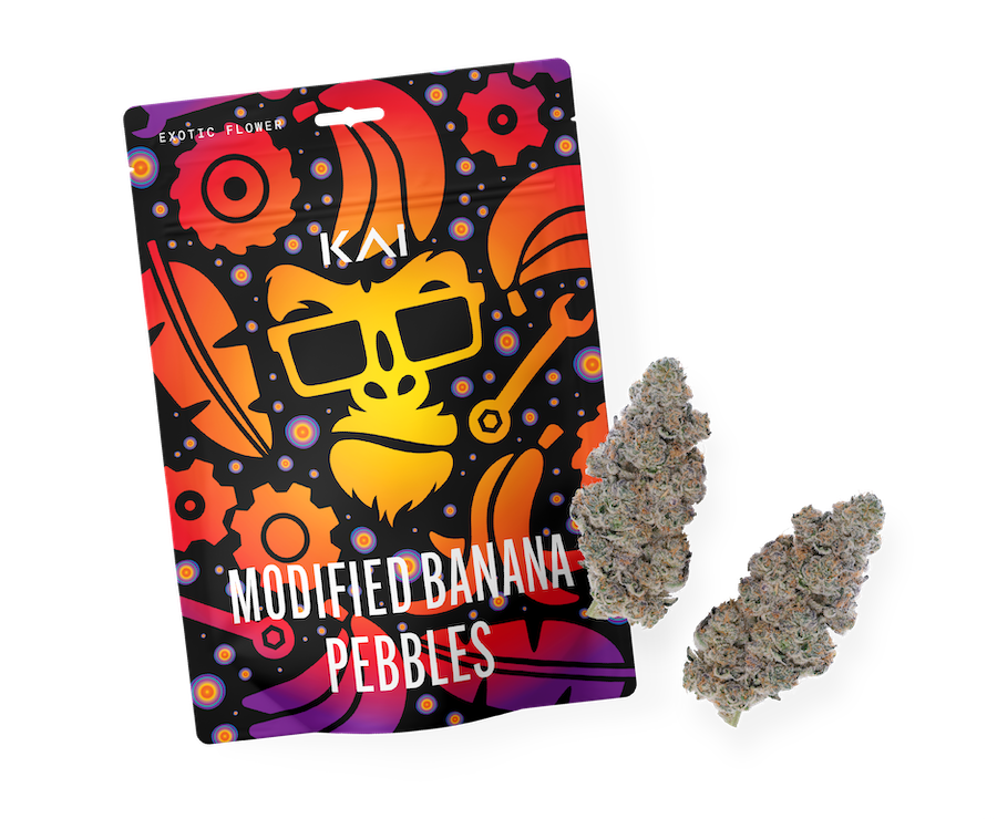 KAI Cultivation Modified Banana Pebbles Hybrid Cannabis Strain Pre-Pack Eighth and Buds