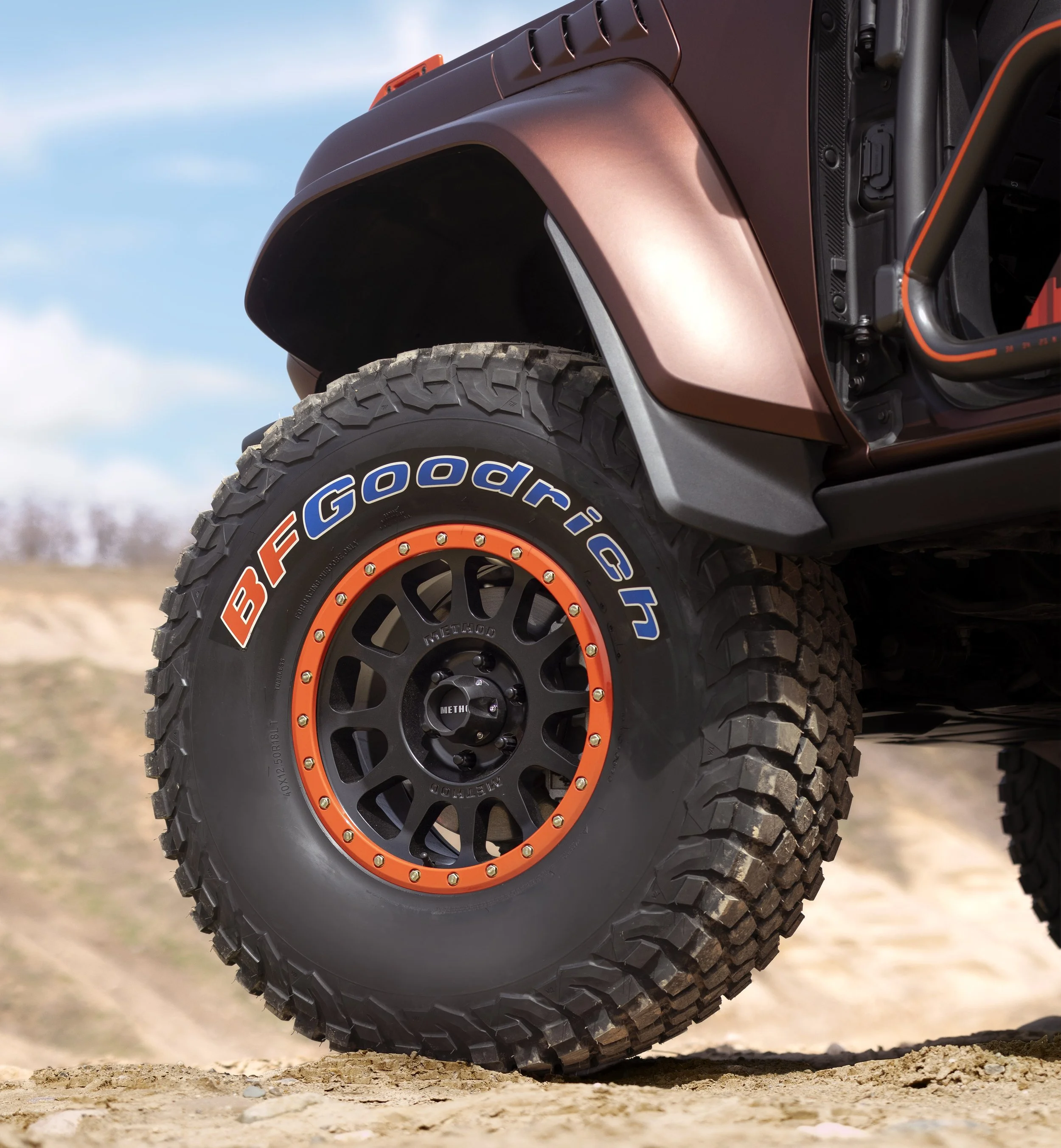 40” Baja tire detail shot