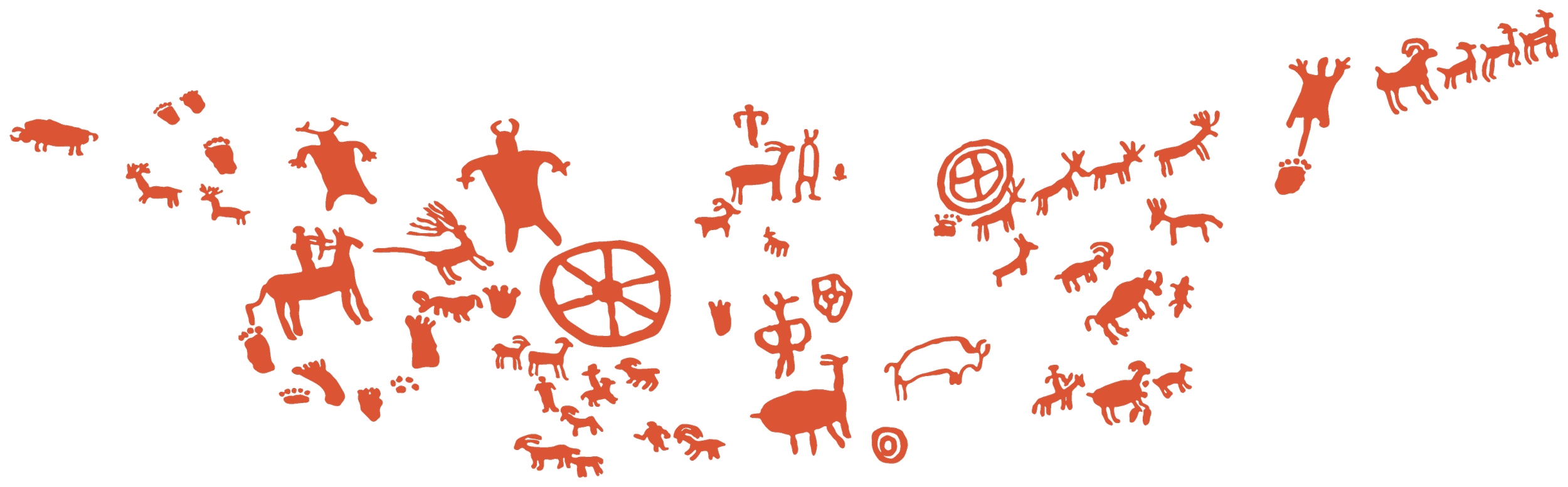 Petroglyph Artwork for interior door Easter Egg on both vehicles.