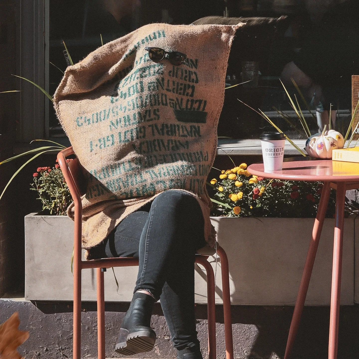 Went full bean-bag ghost. The lattes are killer. 👻☕ 

🎃Happy Halloween!🎃