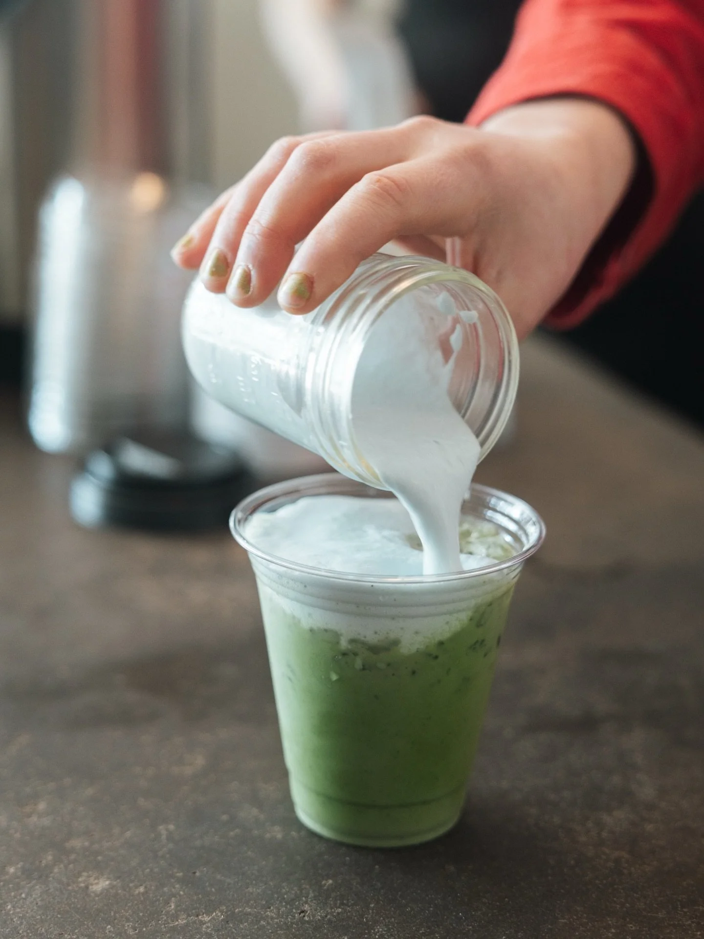 5 more days of Winter Carnival! &ldquo;SpongeBob&rsquo;s Kelp Shake&rdquo; will transport you momentarily to a tropical paradise 🏝️ This delicious drink is our ceremonial matcha, lightly sweetened with Adirondack Honey, milk of choice and topped wit