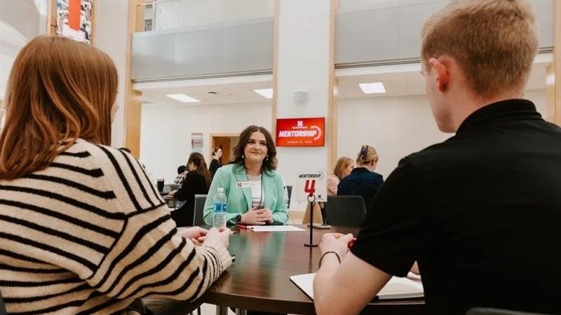 Tristen Metcalf Mentorship Round Table event with students