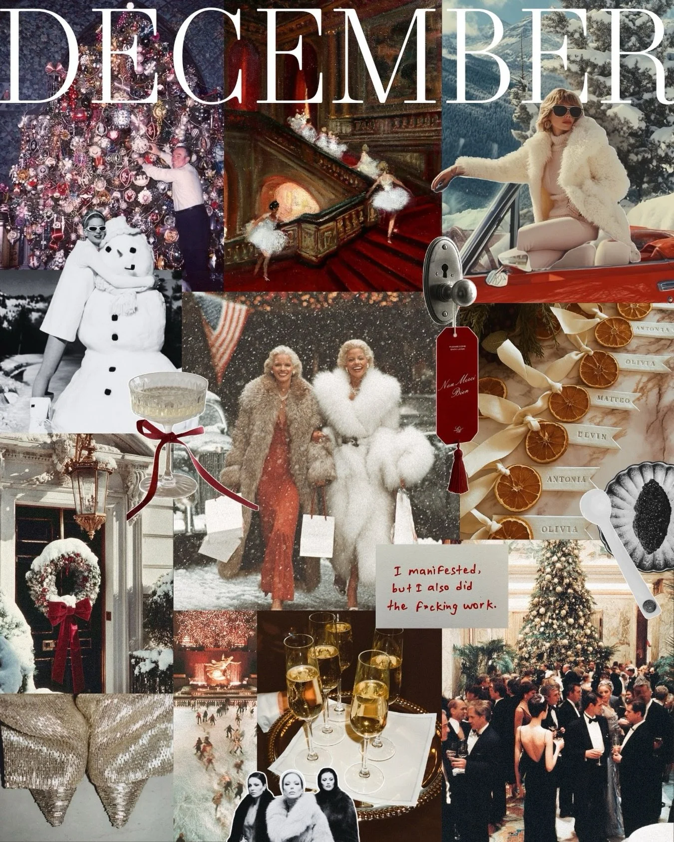 A little moody, a little merry - tis the season for lush evergreens, dancing candlelight, and a shimmering glass of champagne. May your December be festive, refined, and full of magic. 🎄