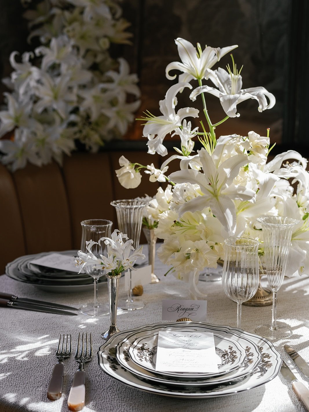 Dinner party details. ✨It&rsquo;s always the smallest elements that transform a dinner party from lovely to unforgettable. Thoughtful textures, layered lighting, curated place settings - when every detail is considered, the entire evening feels effor