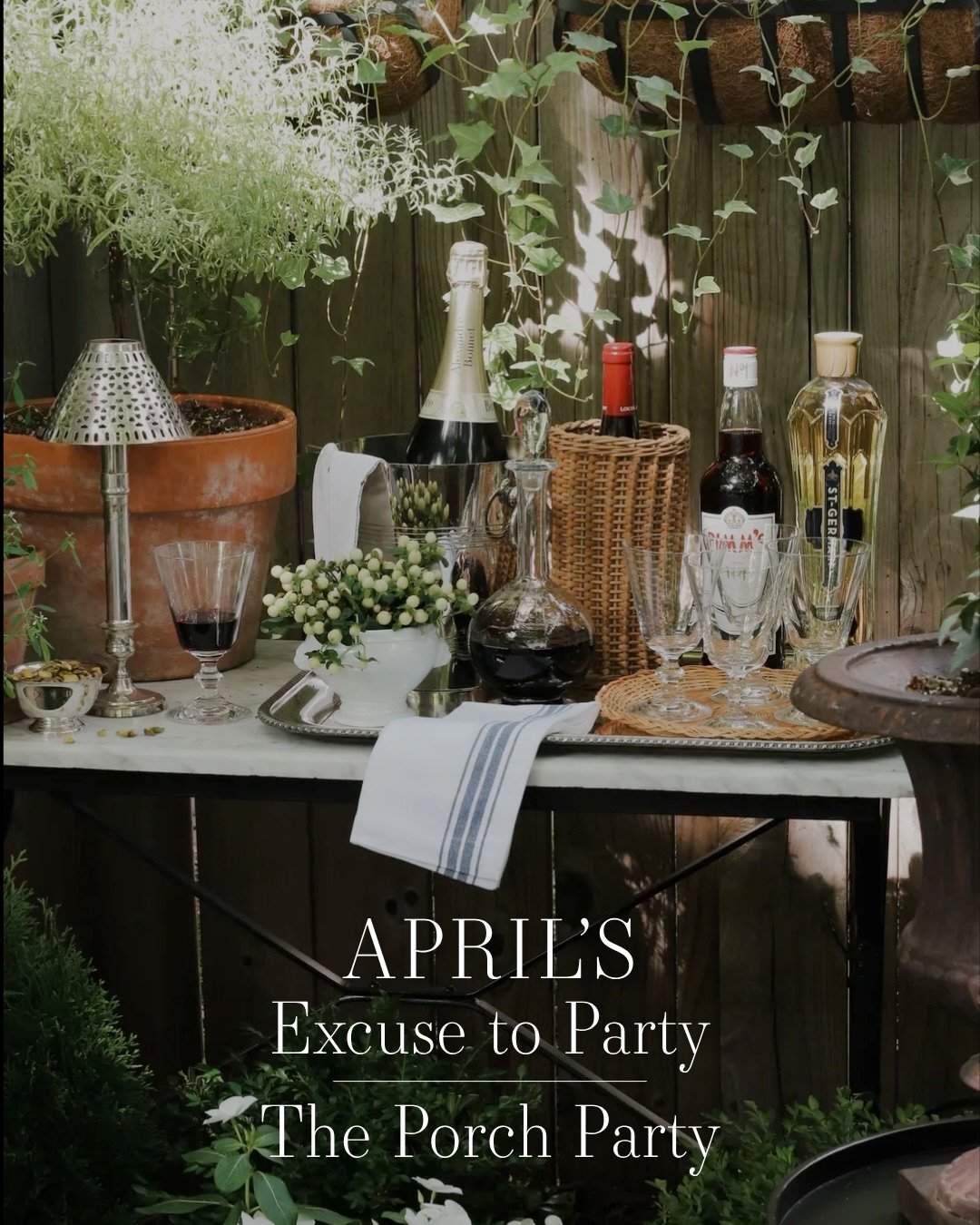 April&rsquo;s Reason to Party: The Porch Party 🍷✨ Golden hour, a crisp glass of wine, and nowhere else to be.

Think: a blind wine taste test (because guessing is half the fun), hand-drawn table coverings that feel effortlessly personal, and charcut