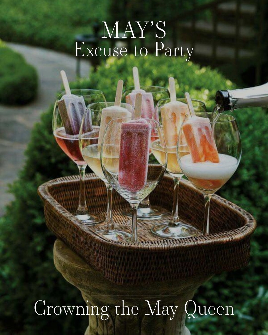 May&rsquo;s reason to party is simple: create the sunshine and crown each other in it.  
&ldquo;Crowning the May Queen&rdquo; isn&rsquo;t about one guest of honor - it&rsquo;s about everyone in the room getting their moment. Tables dressed in bold ye