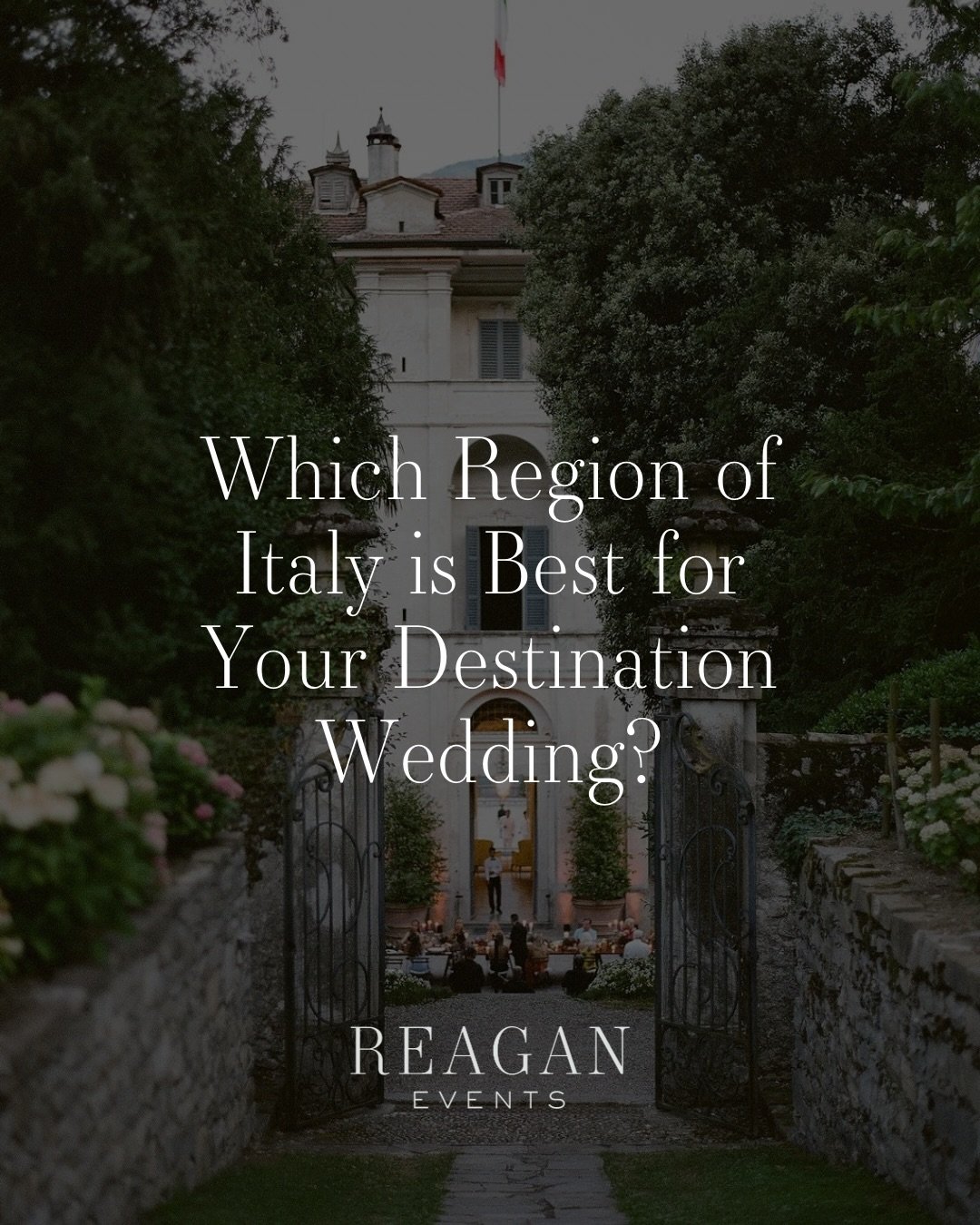 One country. Six completely different wedding experiences. 🇮🇹

From the refined elegance of Lake Como to slow Tuscan dinners, the energy of the Amalfi Coast, the history of Rome and Florence, or the rich culture of Sicily - each region and city cre