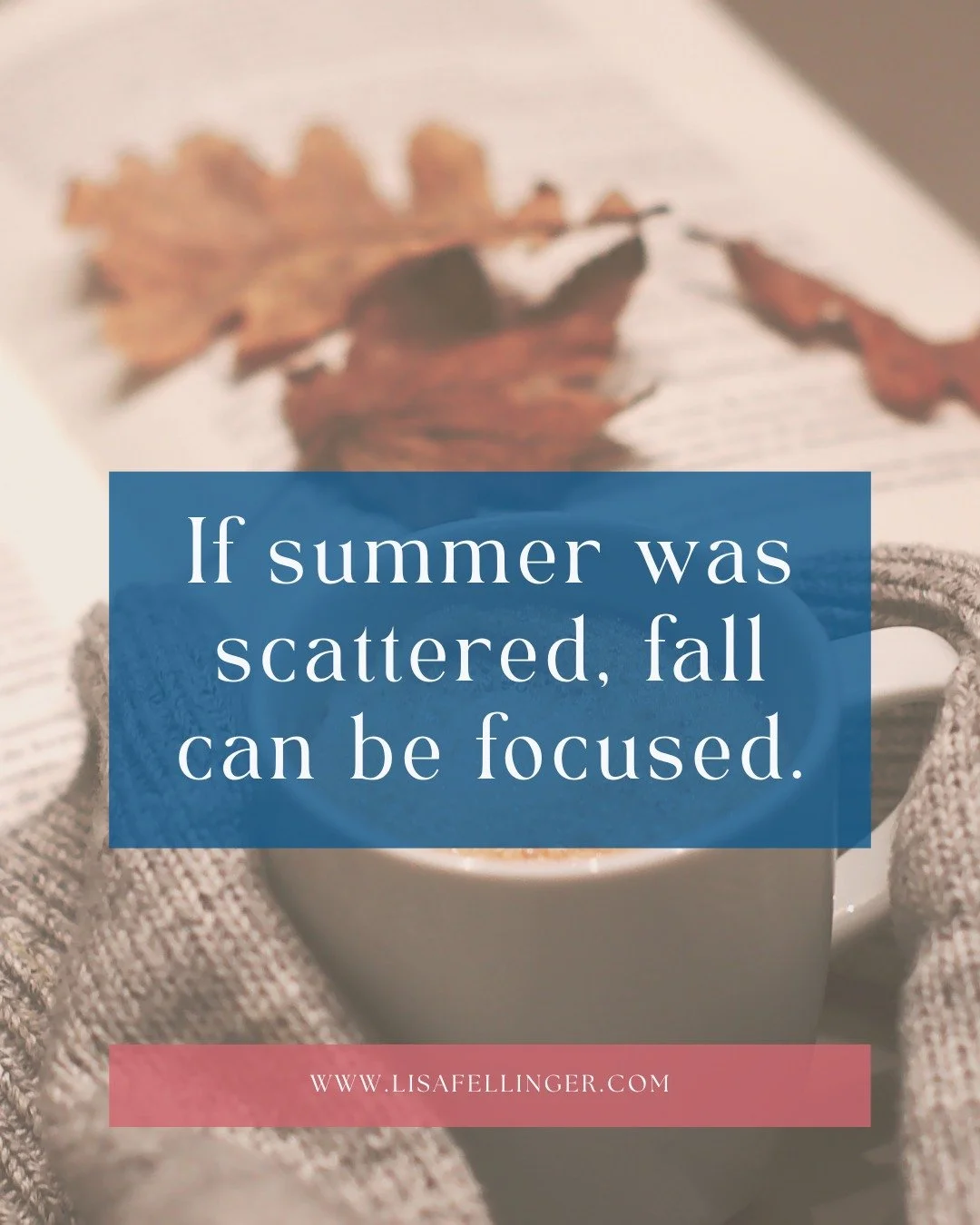 If summer wasn&rsquo;t as productive as you&rsquo;d hoped for your writing, that&rsquo;s okay!

Instead of beating yourself up for lost time, try this simple mindset shift:
👉 Don&rsquo;t focus on how much you didn&rsquo;t write this summer. Focus on