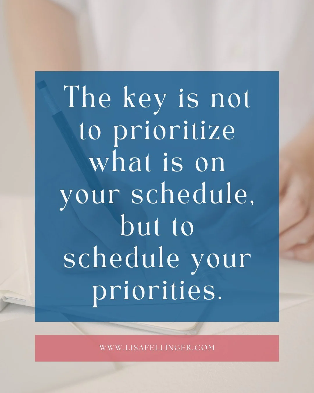 &ldquo;The key is not to prioritize what is on your schedule, but to schedule your priorities.&rdquo;

I&rsquo;ve been sitting with this as we close out the year, especially when I think about writing.

So many writers tell me they want more time in 