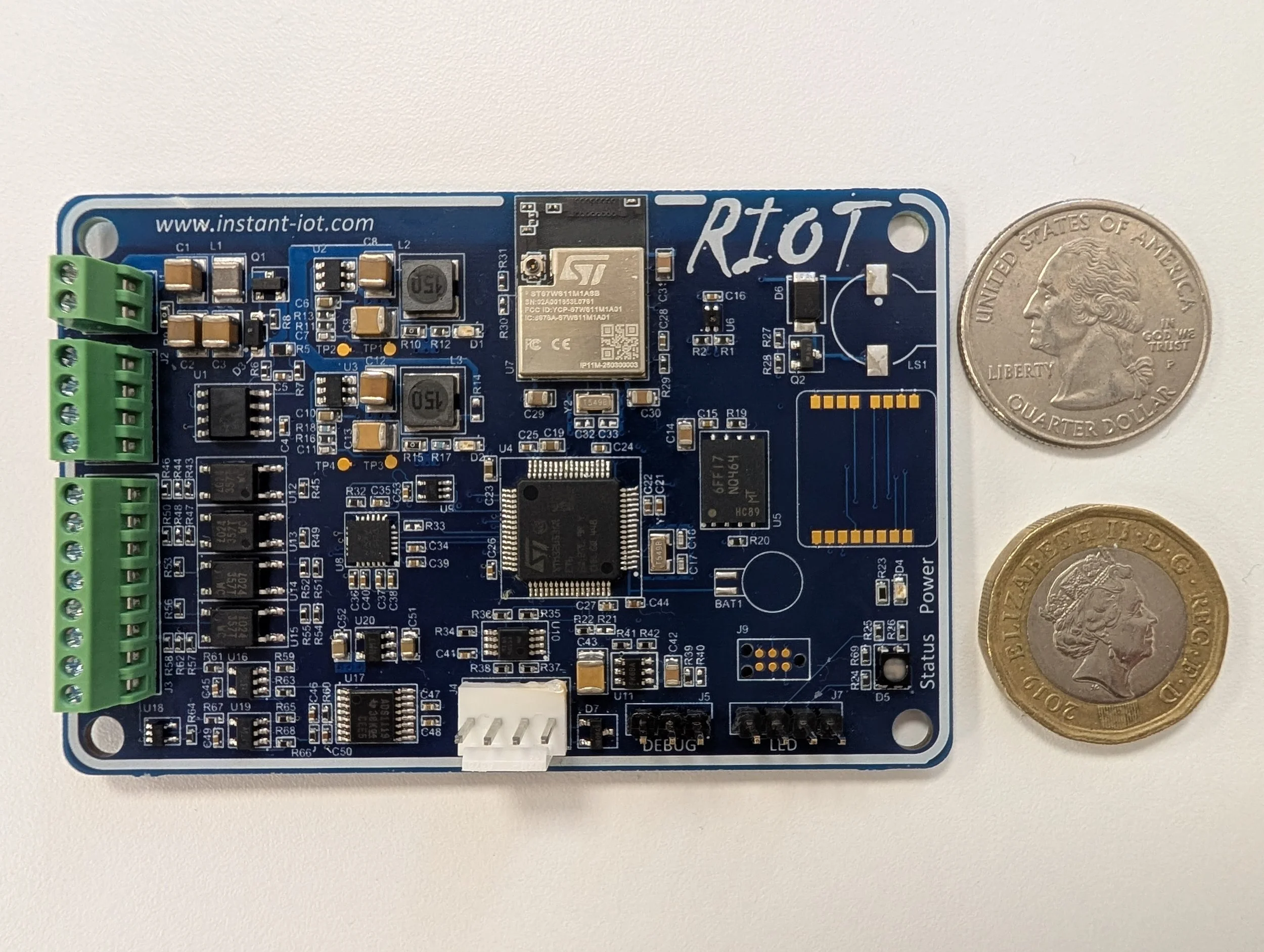 Instant IoT RIOT Board size