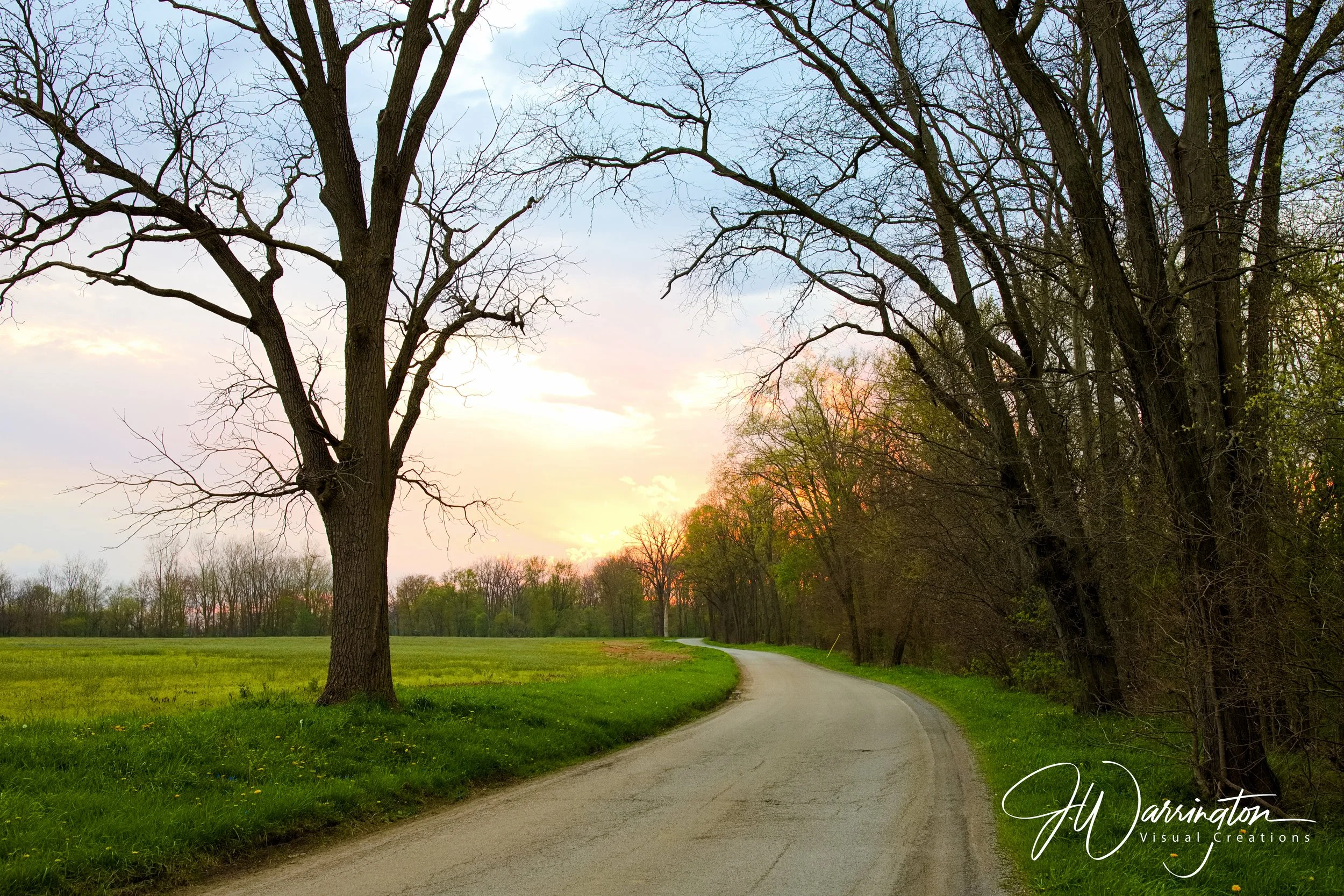 scenic gravel walking trail photographed by northwest ohio photographer