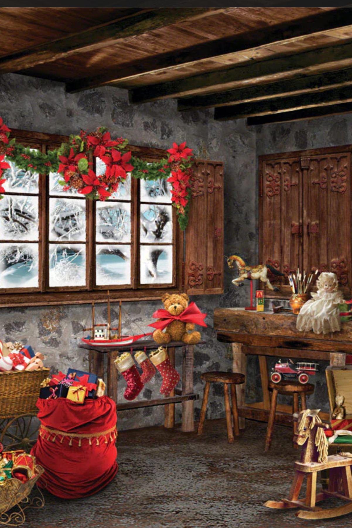santas workshop backdrop option by findlay photographer