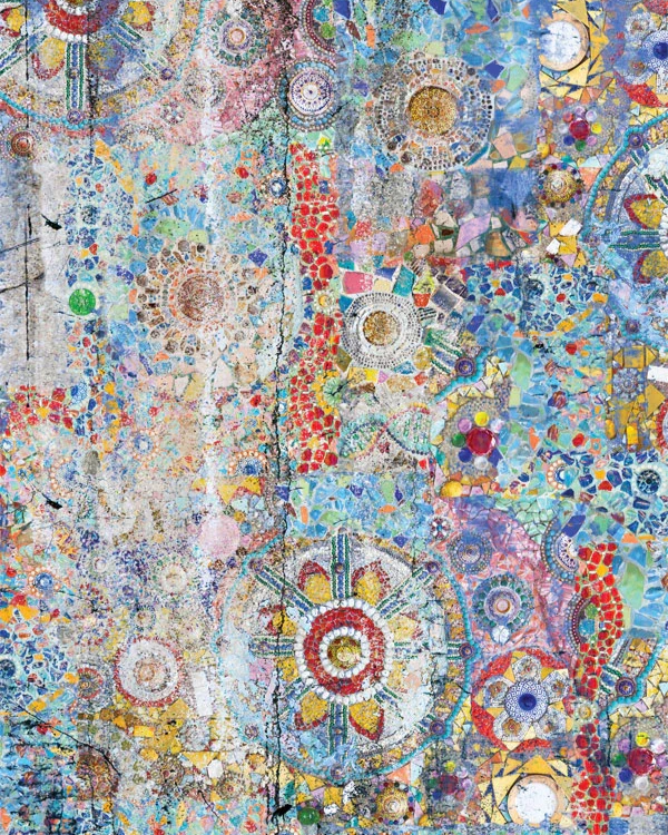 Psychedelic multicolored floral backdrop option by findlay photographer