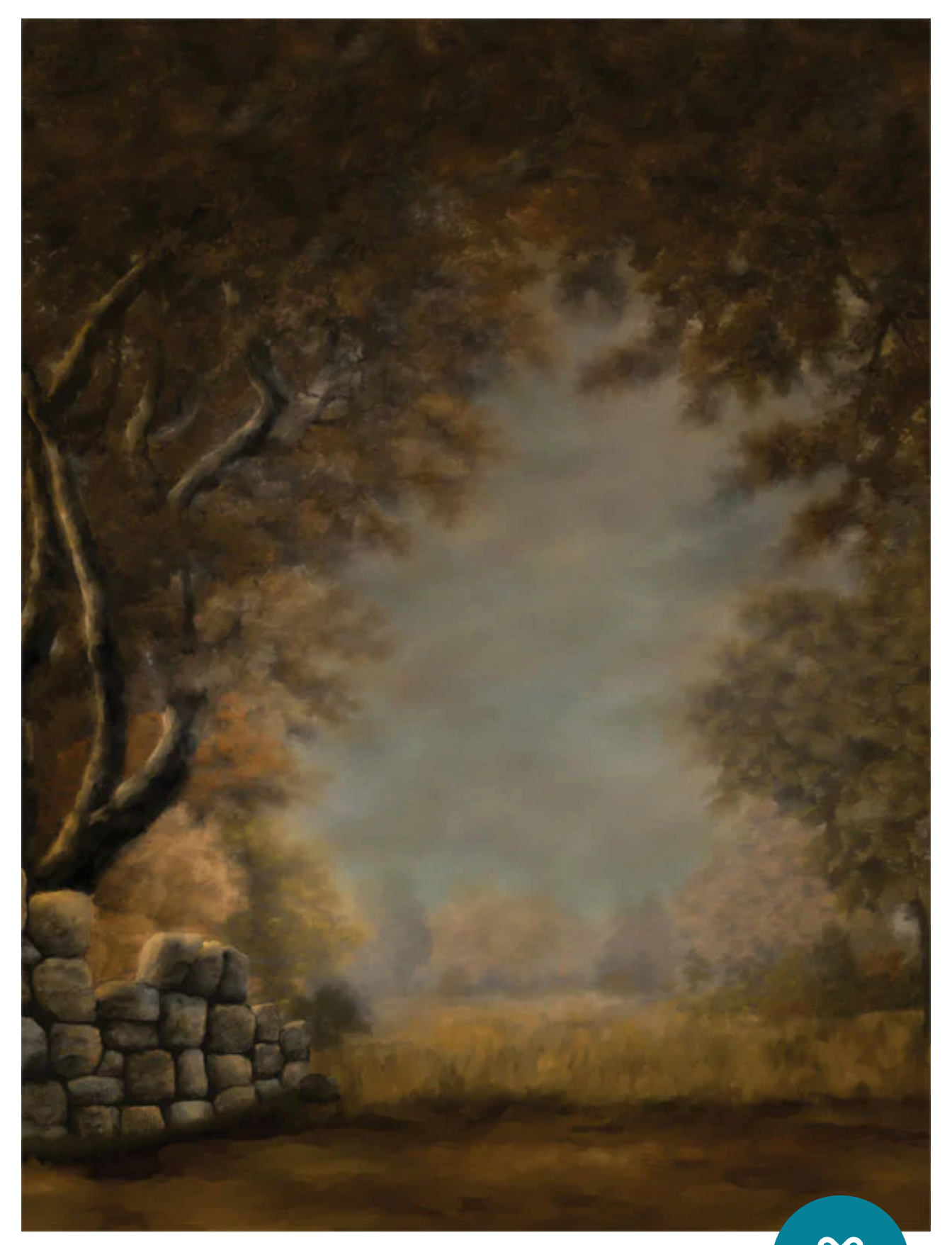 Dark painting like country road backdrop option by findlay photographer