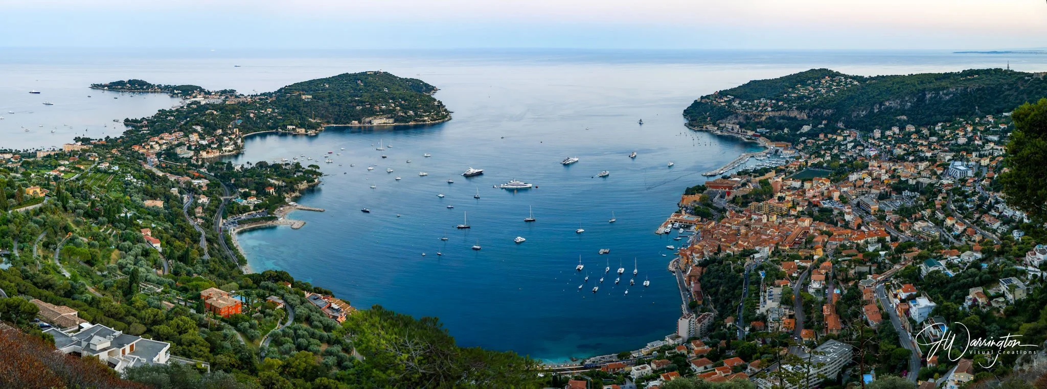 Southern France - French Rivera Villefranche-sur-Mer, Rade De Villefranche and left side Saint-Jean-Cap-Fermat taken by Northwest Ohio photgrapher