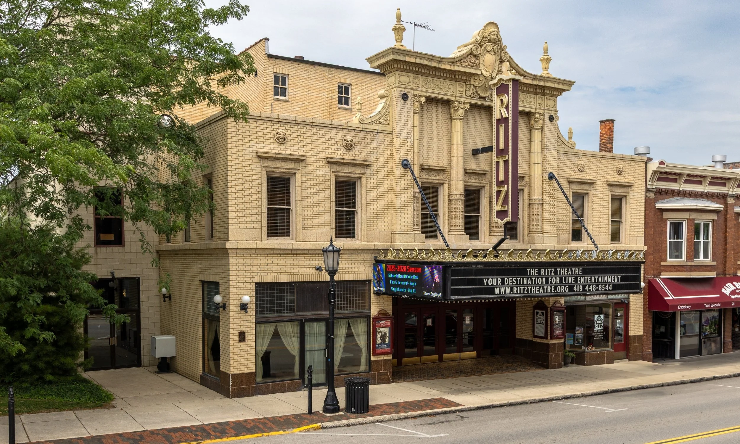 Historic Ritz Theatre in Tiffin, OH captured by northwest ohio photographer