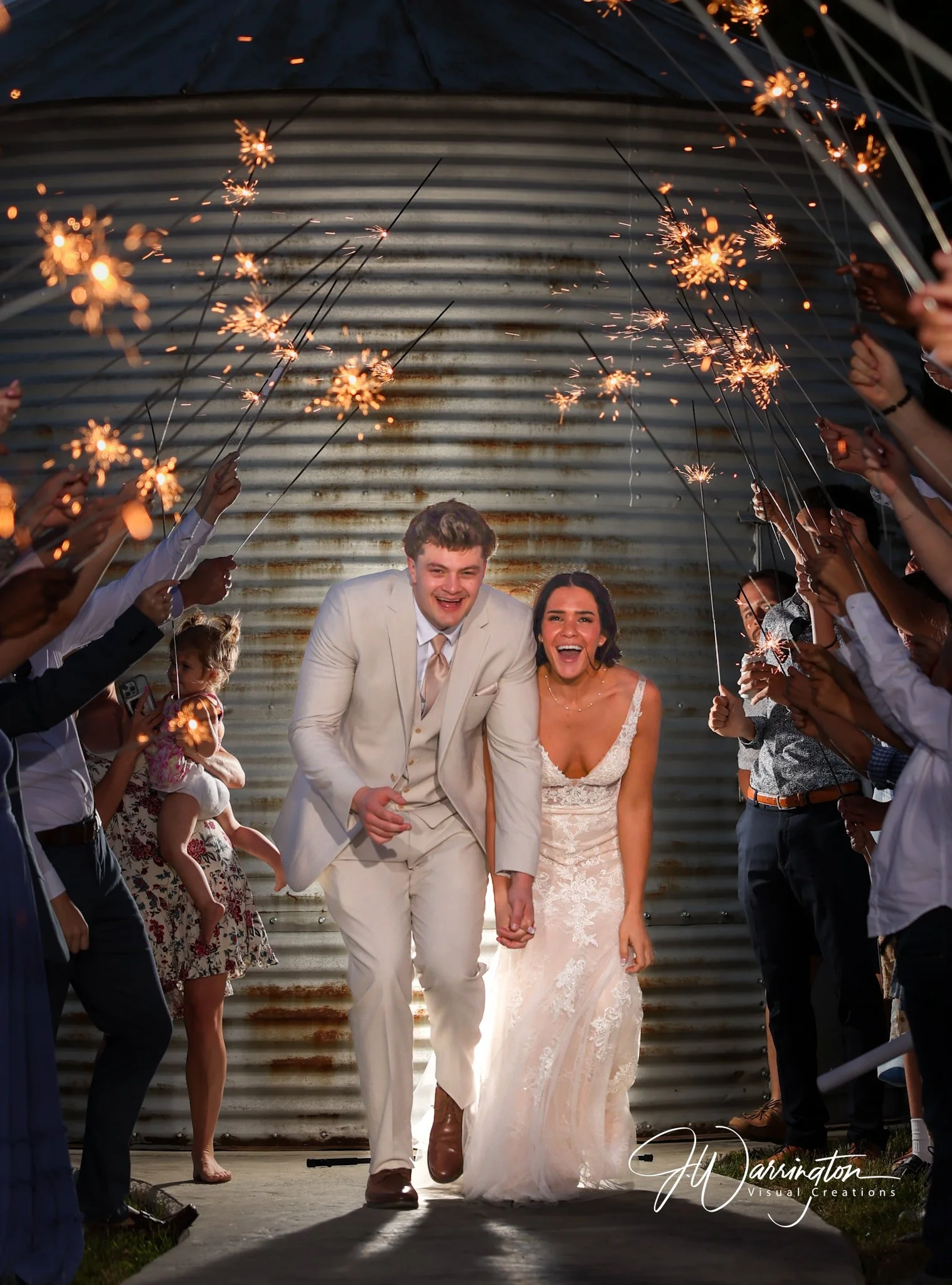 Stunning wedding photography with sparklers