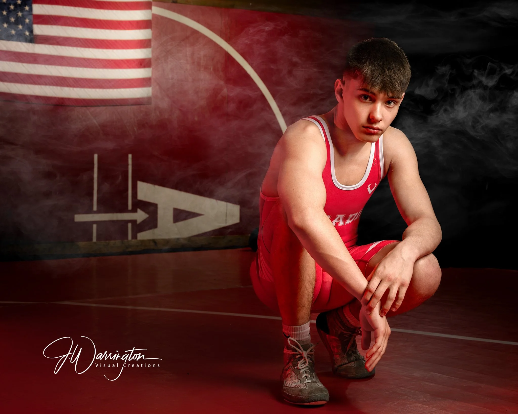 Arcadia high school senior boy wrestler senior photo 