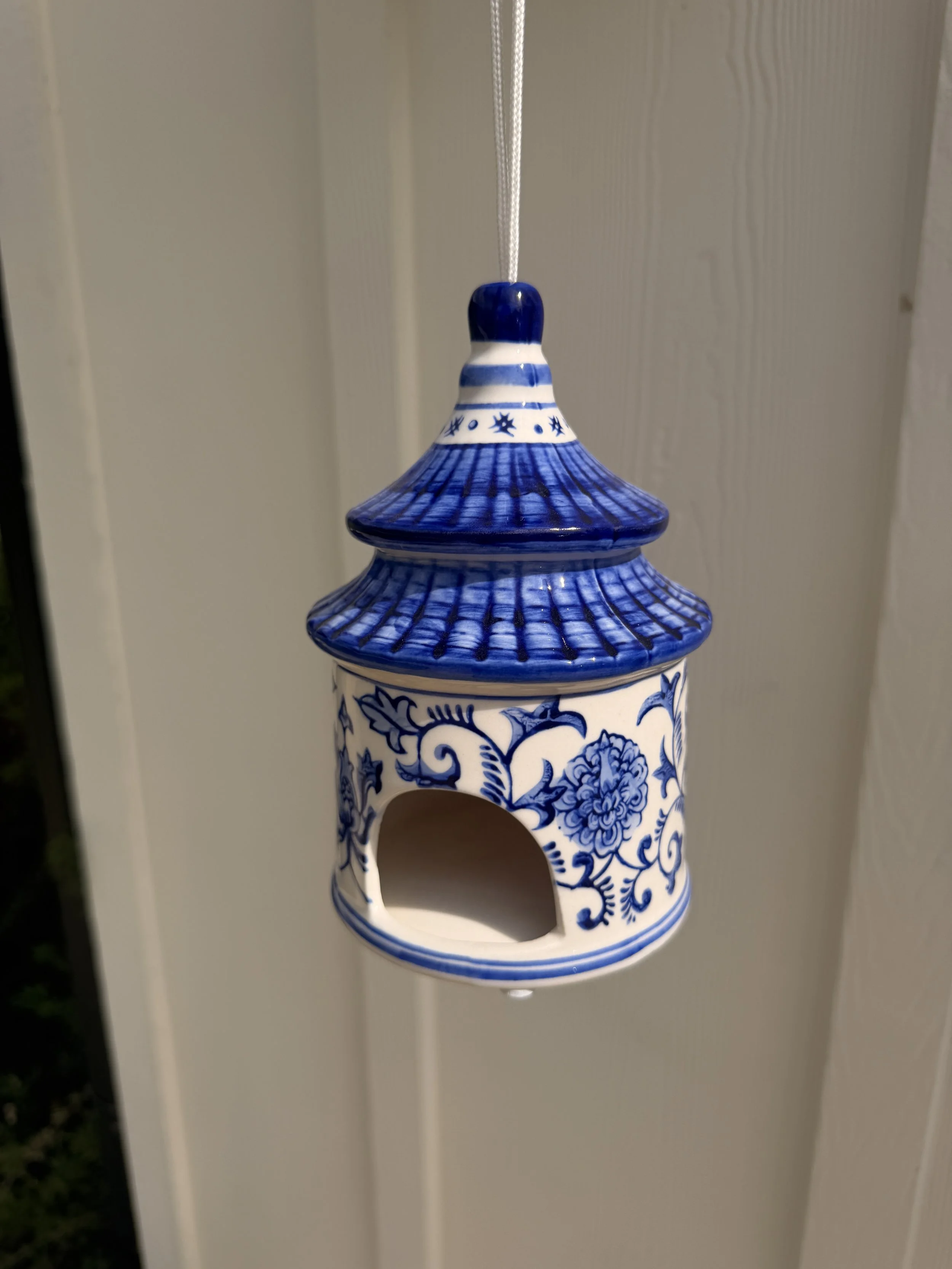 Blue/White Bird House
