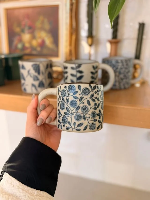 Blue Marigold Stoneware Mug