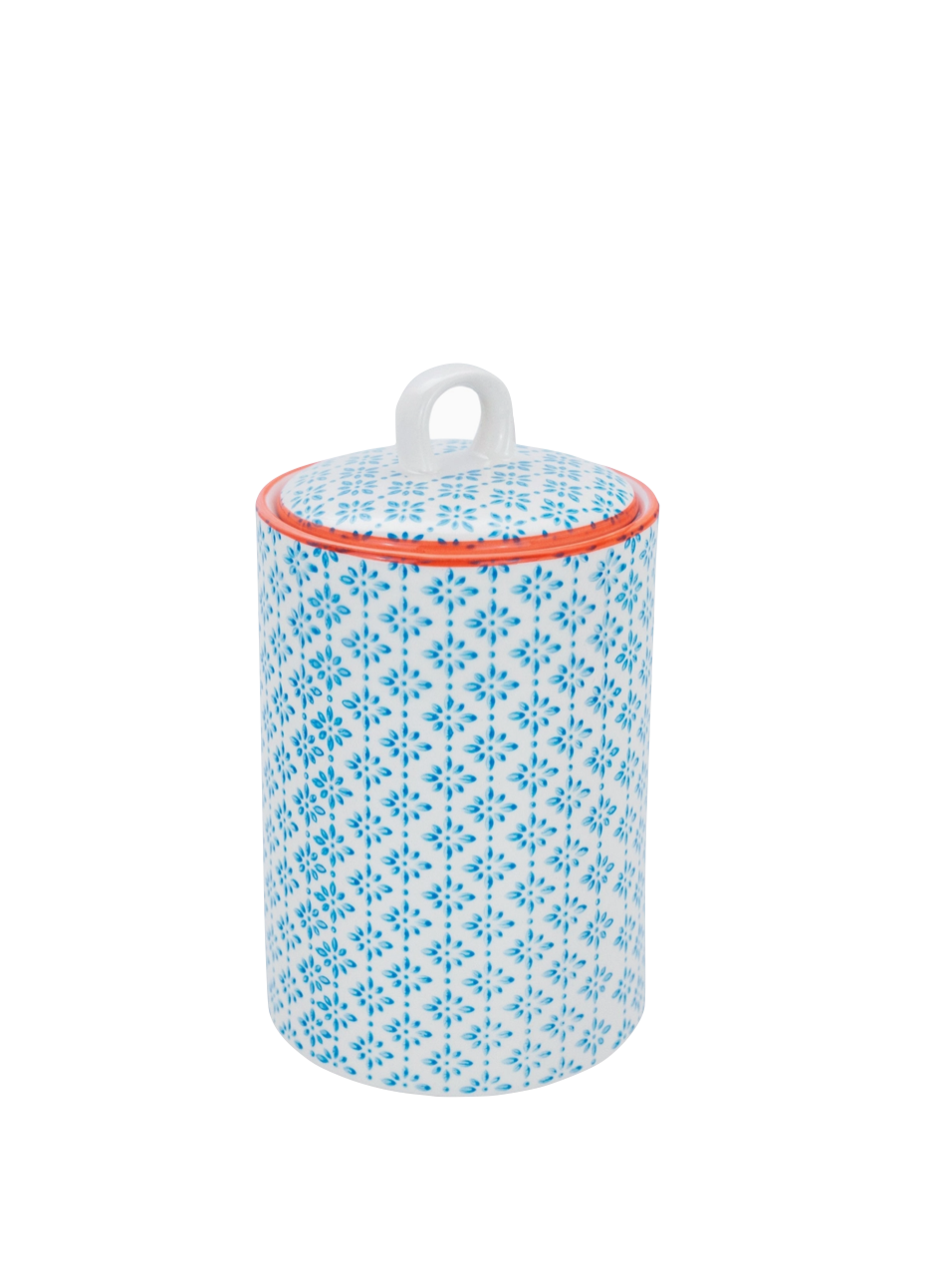 Handprinted Light Blue Coffee/Tea Canister