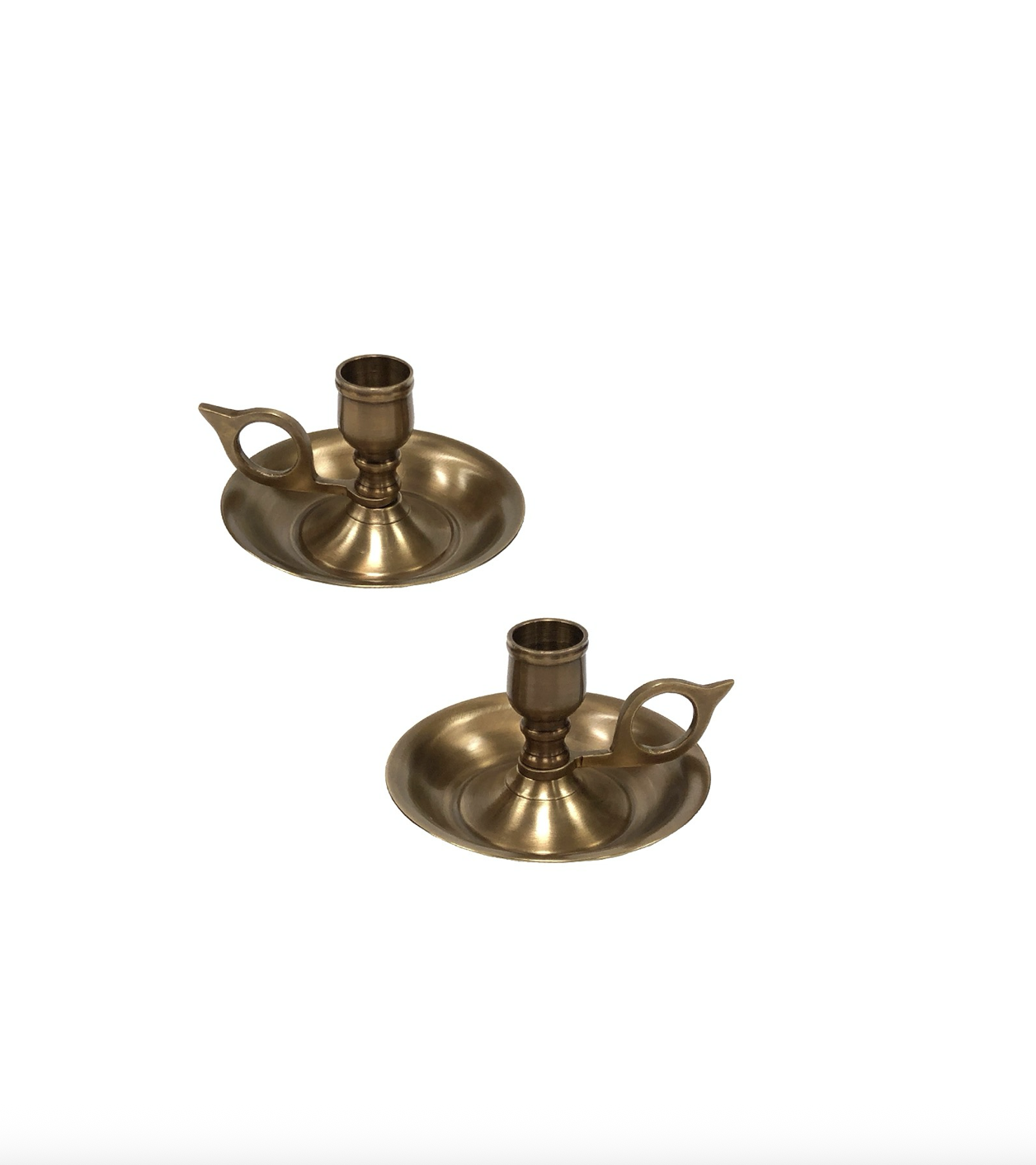 Brighton Bun Brass Candlestick Holder Set