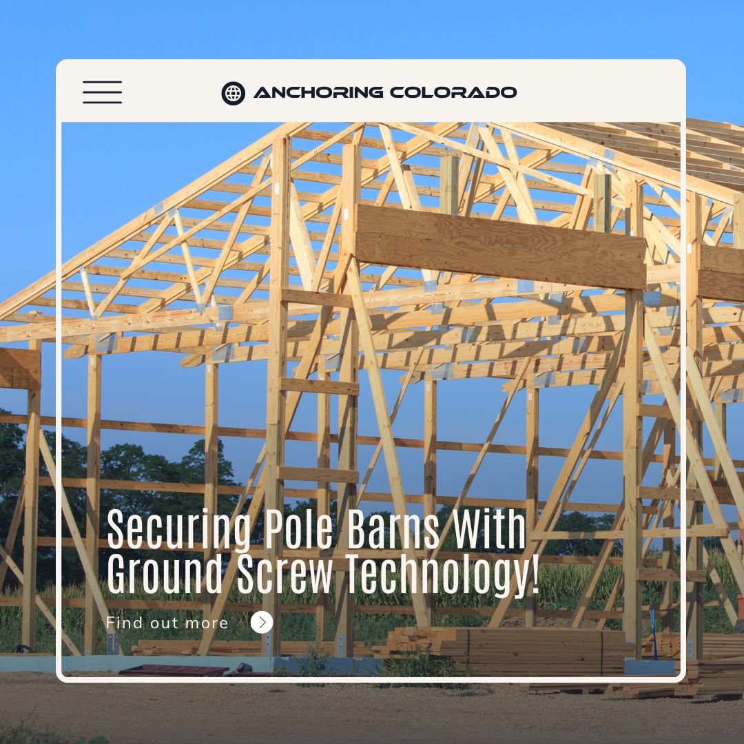 🔩 Securing Pole Barns With Ground Screw Technology!

Say goodbye to traditional concrete footings and hello to a faster, more efficient method. Ground screws are securing pole barn projects with their quick installation and reliable stability. Perfe