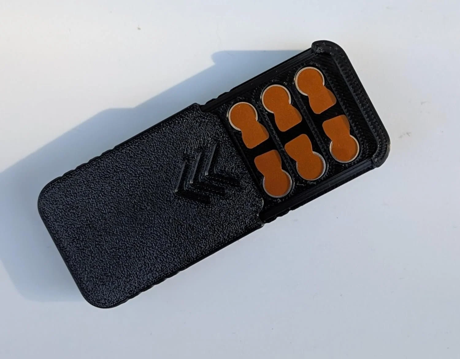 Size 312 Hearing Aid Pocket Size Battery Case - Black (6)