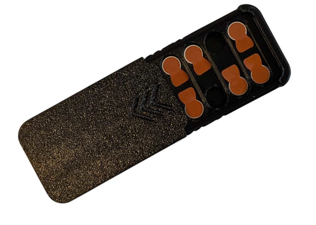 Size 312 Hearing Aid Pocket Size Battery Case - Black (8)