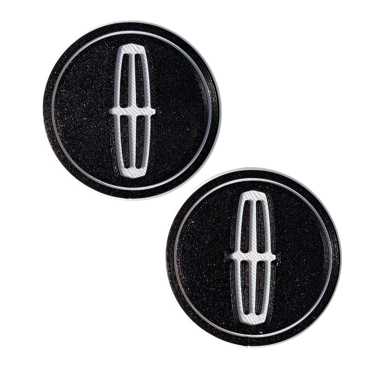 3D Printed Aviator Cup Holder Insert, 2020+ Aviator Models, 2-Piece Set, Black and White