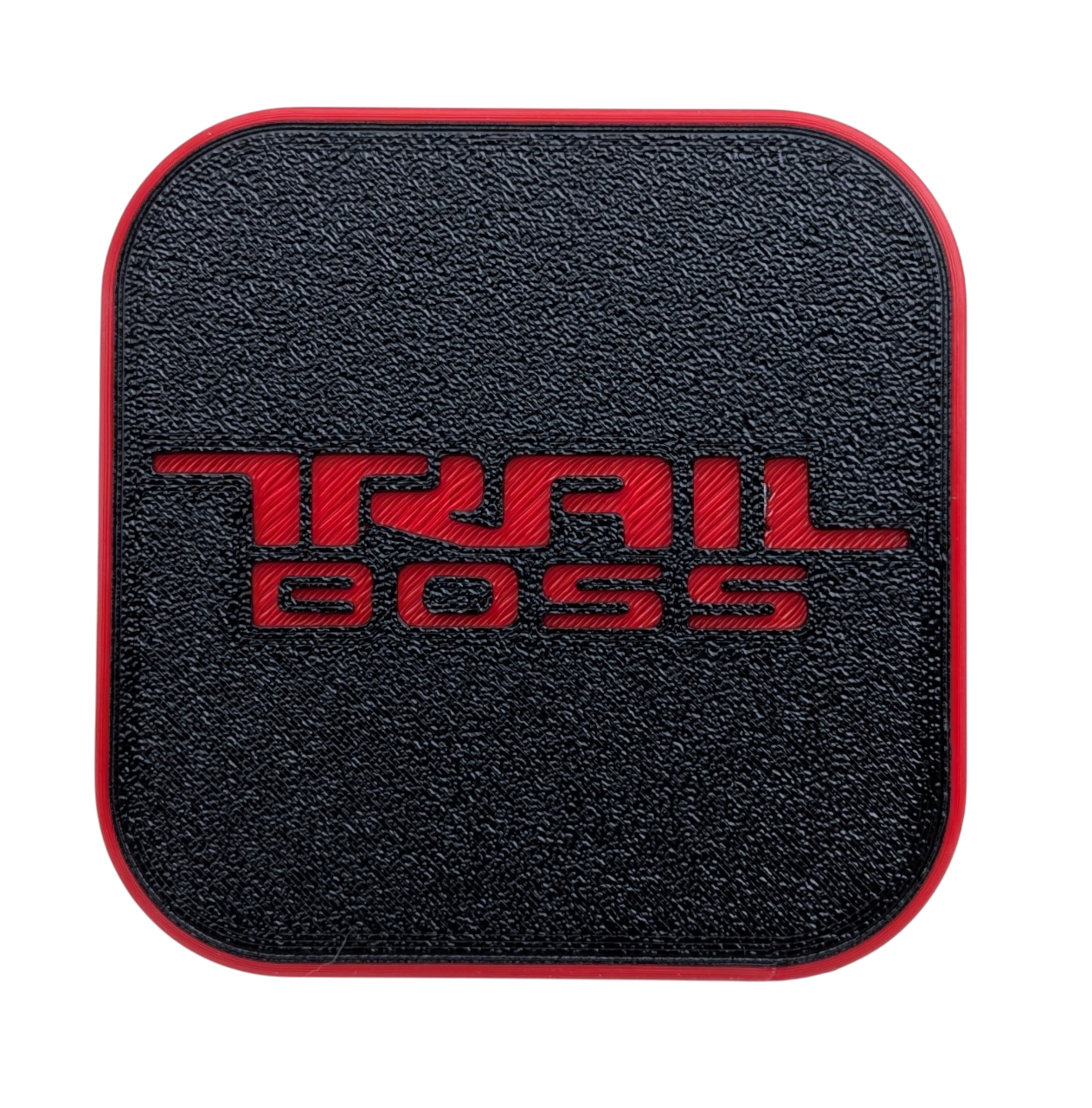 Trail Boss Hitch Cover Custom Made for Your Truck or SUV 2in Receiver - RED