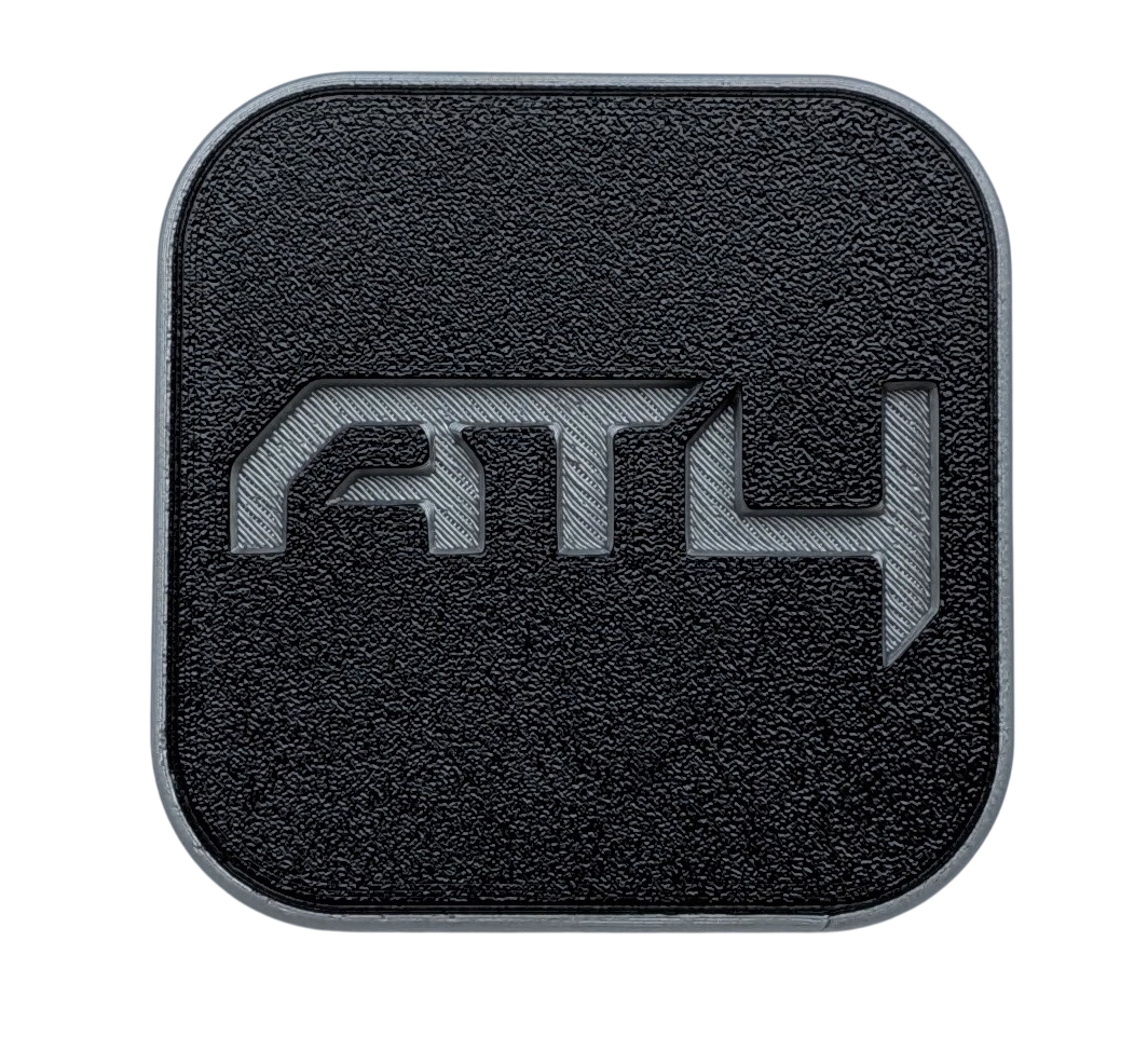 AT4 Hitch Cover Custom Made for Your Truck or SUV 2in Receiver - SILVER